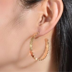 Gold Dot Hoop Earrings